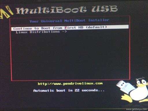 boot puupy linux live from pen drive