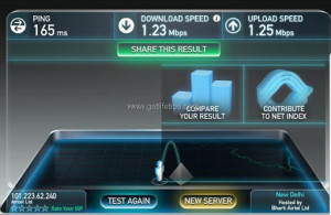 Speedtest test results huawei e3121 aircel