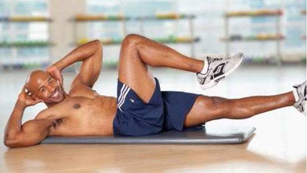 Bicycle crunches for six pack abs